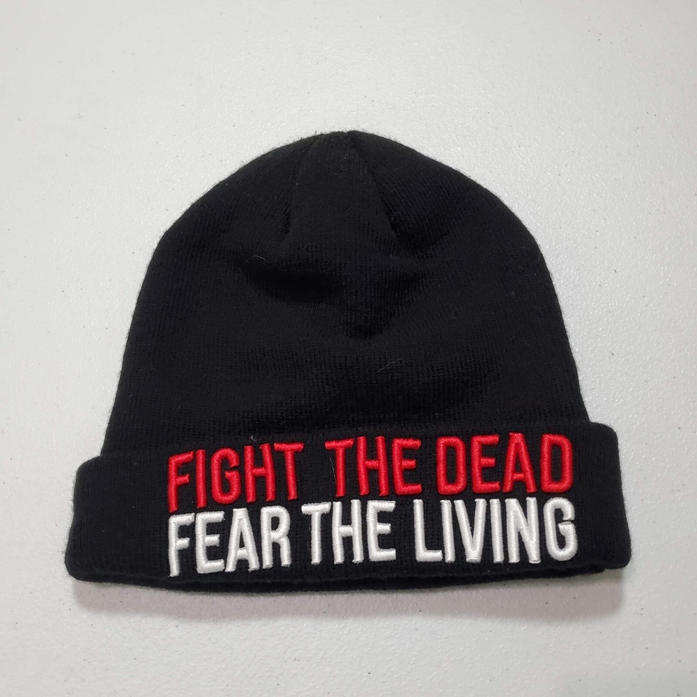 The Walking Dead Men Hat One Size‎ Black Beanie Fight The Dead Fear The Living
